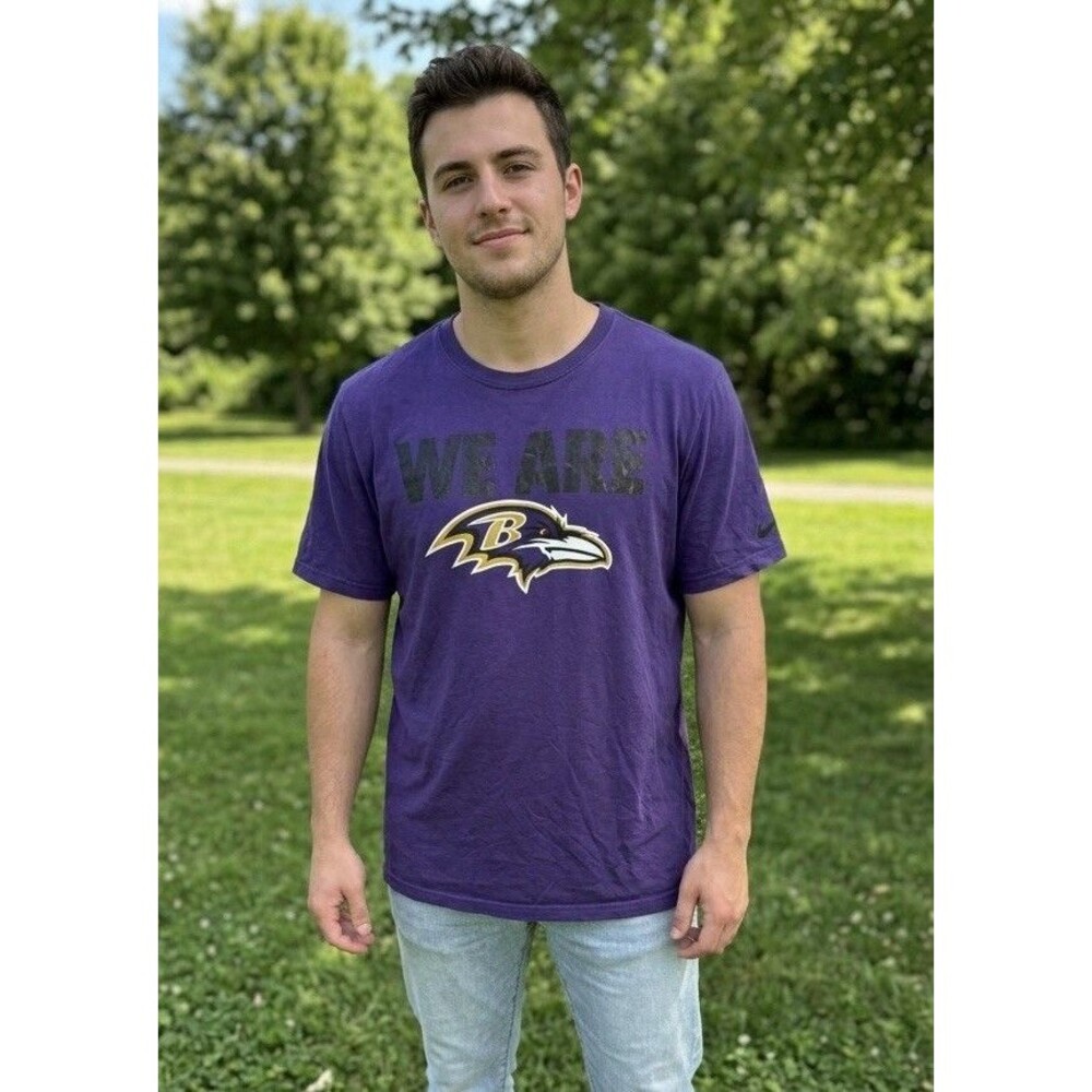 Nike NFL Baltimore Ravens Men's T-Shirt "WE ARE" Purple Graphic Tee XL